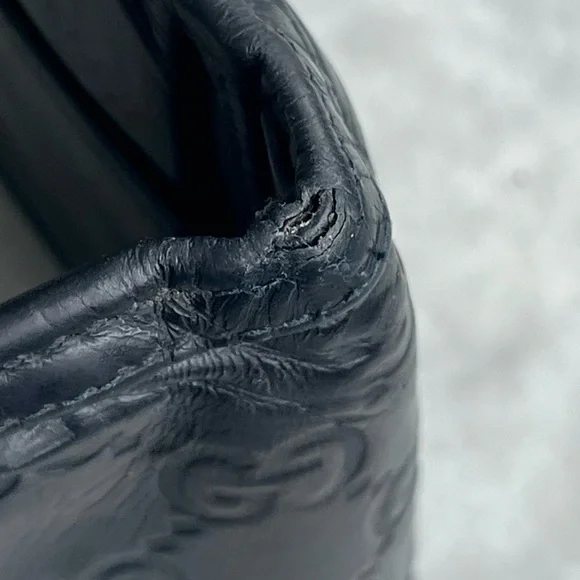 GUCCI Guccissima Supreme Navy & Red Leather Flap Wallet 237359-486430 - Picture 14 of 16